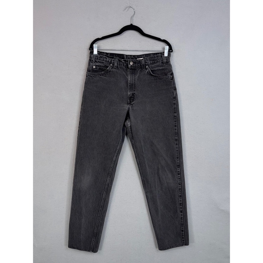 Vintage Levis Jeans Mens 33x34 Black Relaxed Fit Tapered Leg Orange Tab 90s 550